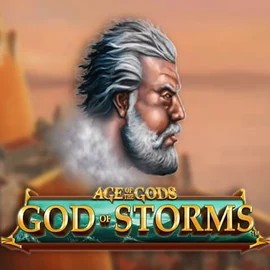 Age Of The Gods: God of Storms online game logo by Playtech on herculesscasino.de