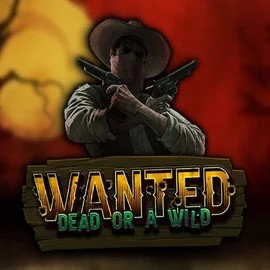 Wanted Dead or a Wild slot logo by Hacksaw Gaming at Hercules Casino